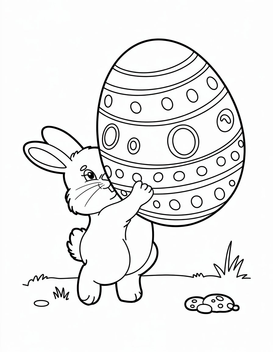 Bunny with Giant Egg